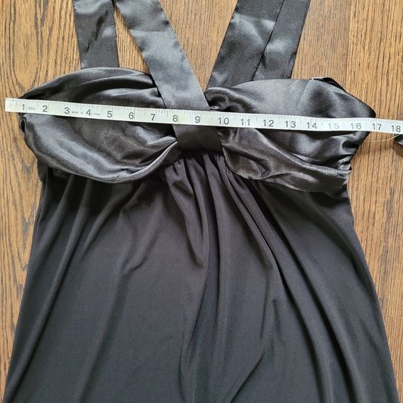 Bisou Bisou Black Satin Formal Dress Size Women's 12 NEW with Tags - Picture 10 of 13